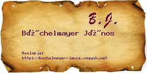 Büchelmayer János névjegykártya